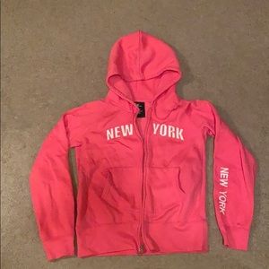Pink New York Zip Up Jacket